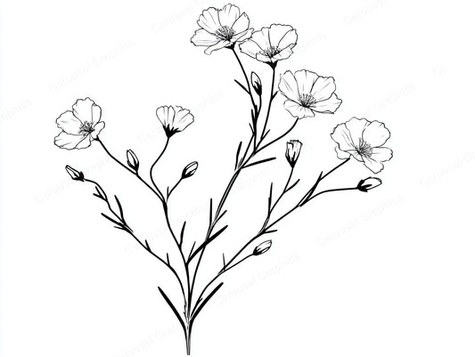 Wildflower Vector Graphic preview