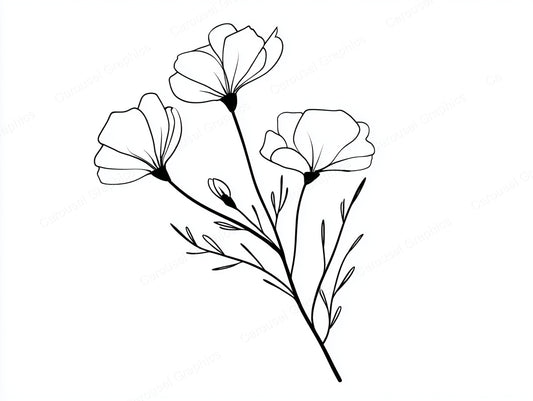 Wildflower Vector Graphic preview
