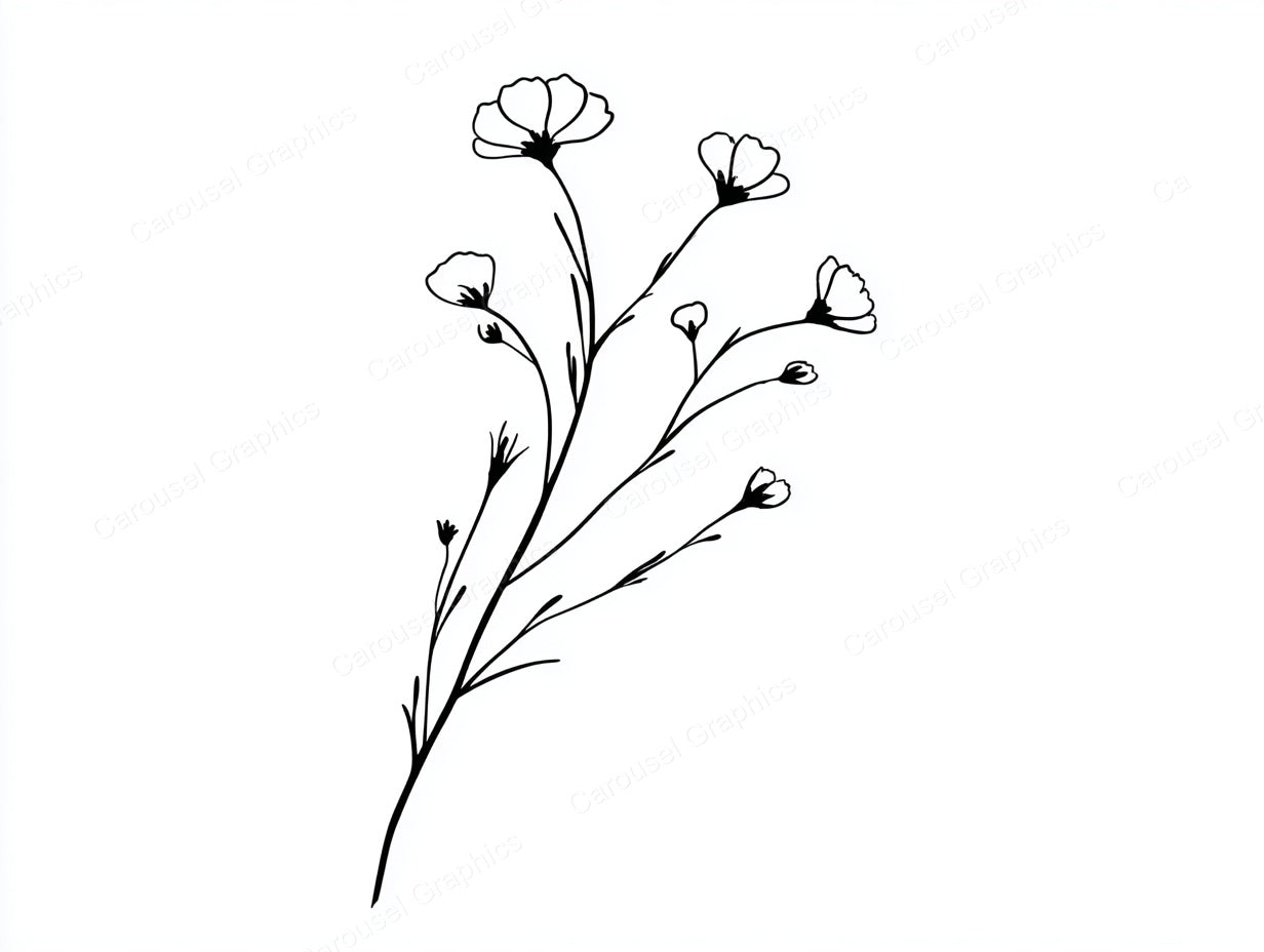 Wildflower Vector Graphic preview