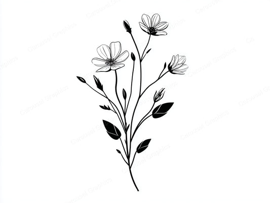 Wildflower Vector Graphic preview