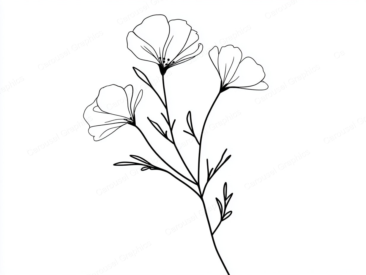 Wildflower Vector Graphic preview