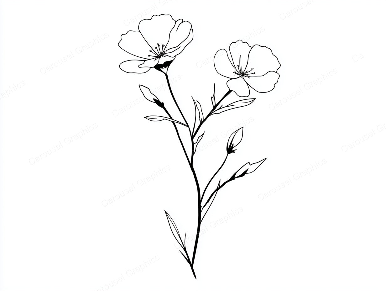 Wildflower Vector Graphic preview