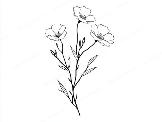 Wildflower Vector Graphic preview