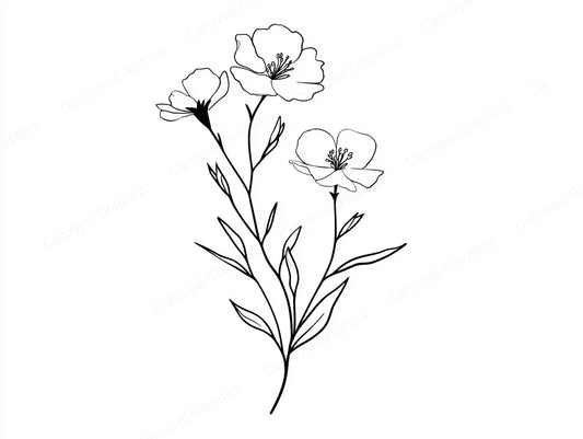 Wildflower Vector Graphic preview
