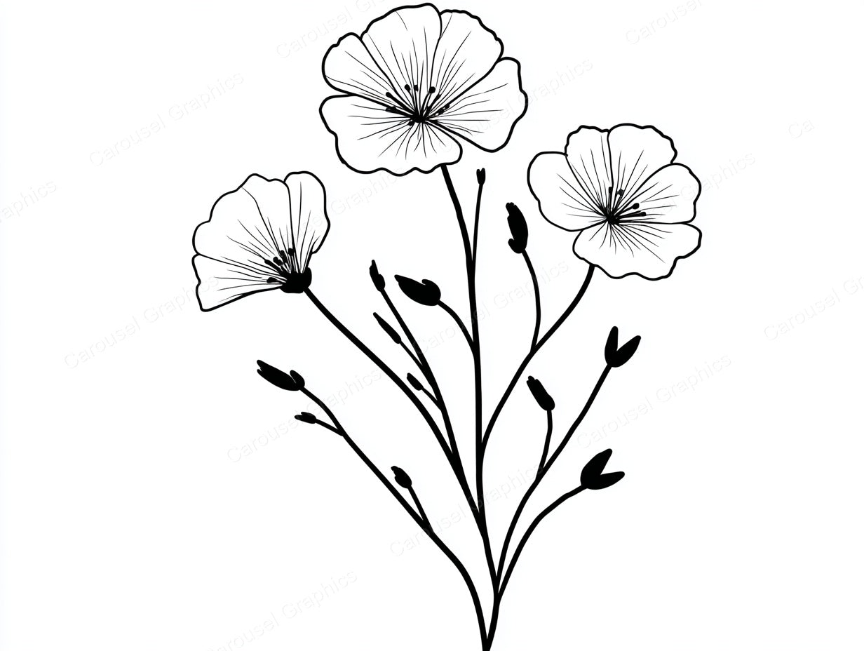 Wildflower Vector Graphic preview