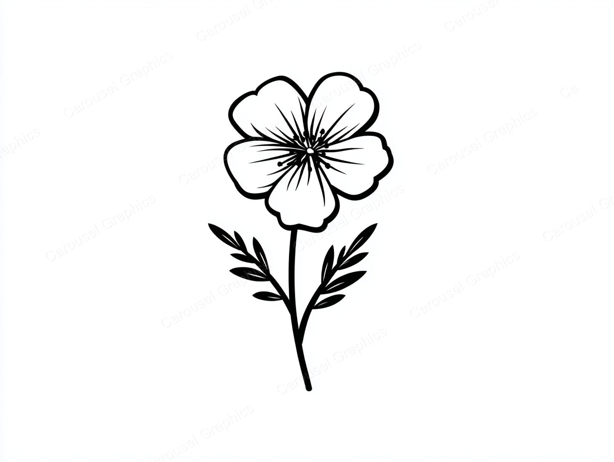 Wildflower Vector Graphic preview