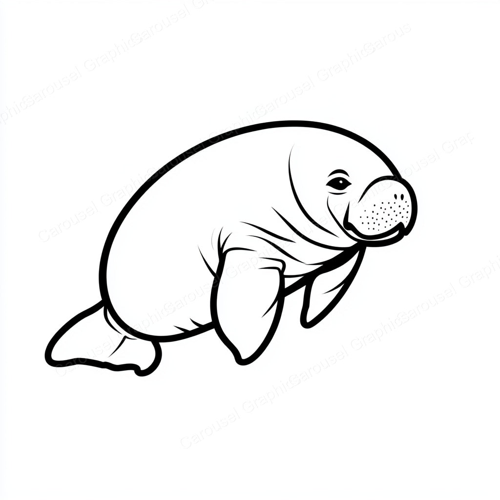 Manatee Vector Graphic preview