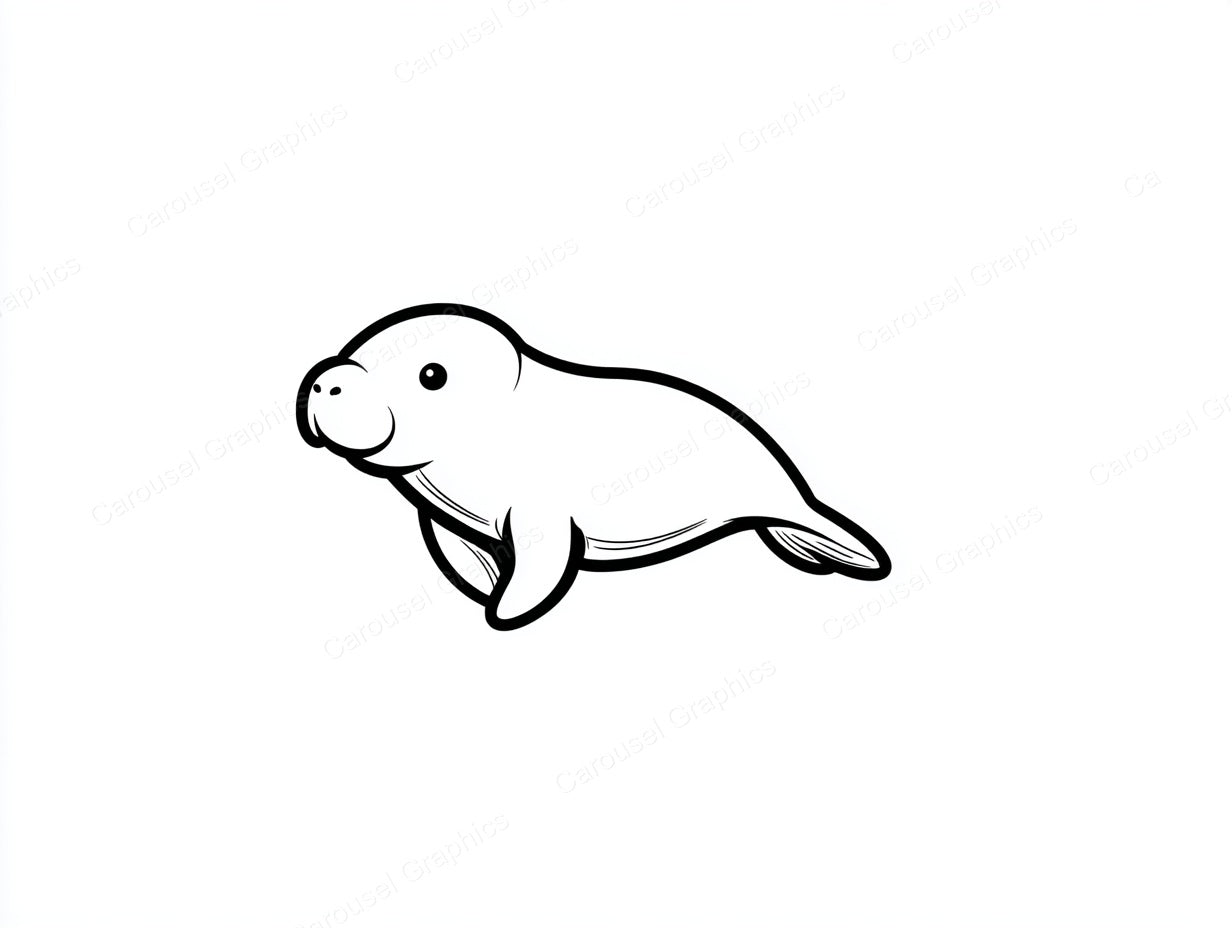 Manatee Vector Graphic preview