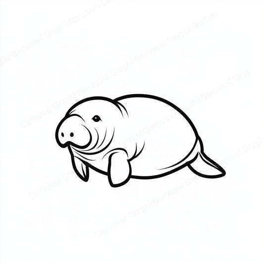 Manatee Vector Graphic preview