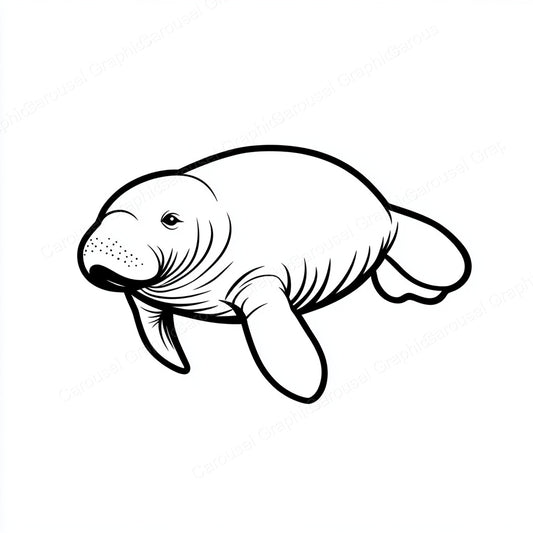 Manatee Vector Graphic preview