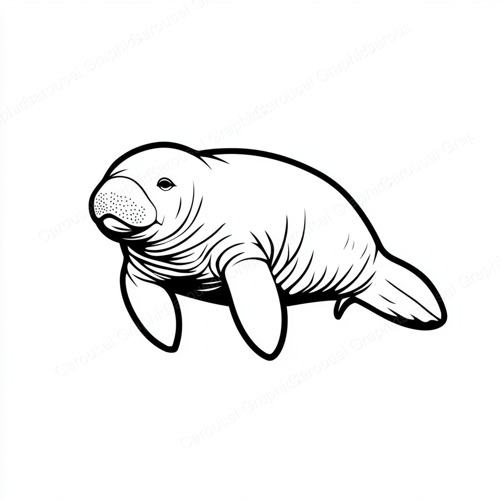 Manatee Vector Graphic preview