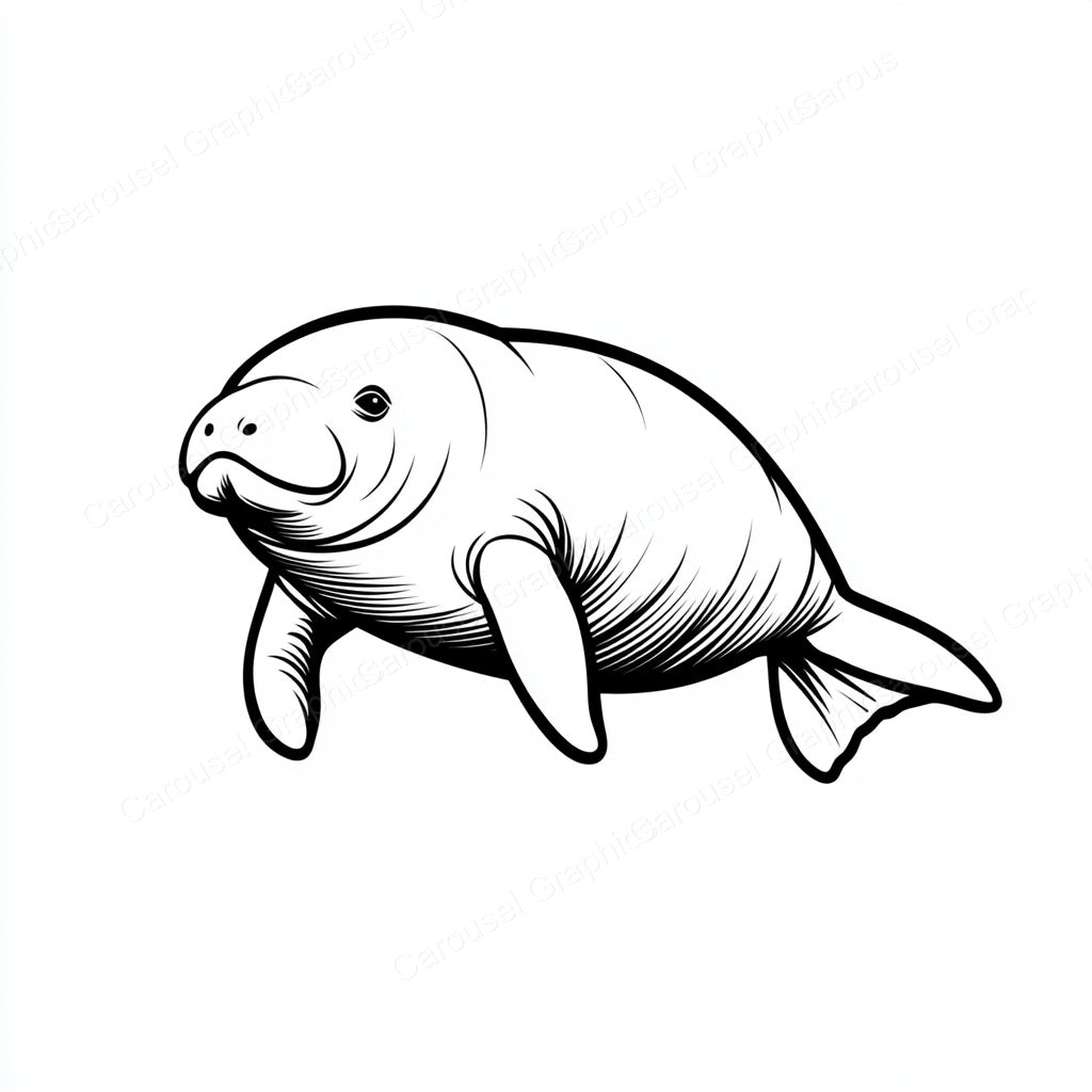 Manatee Vector Graphic preview