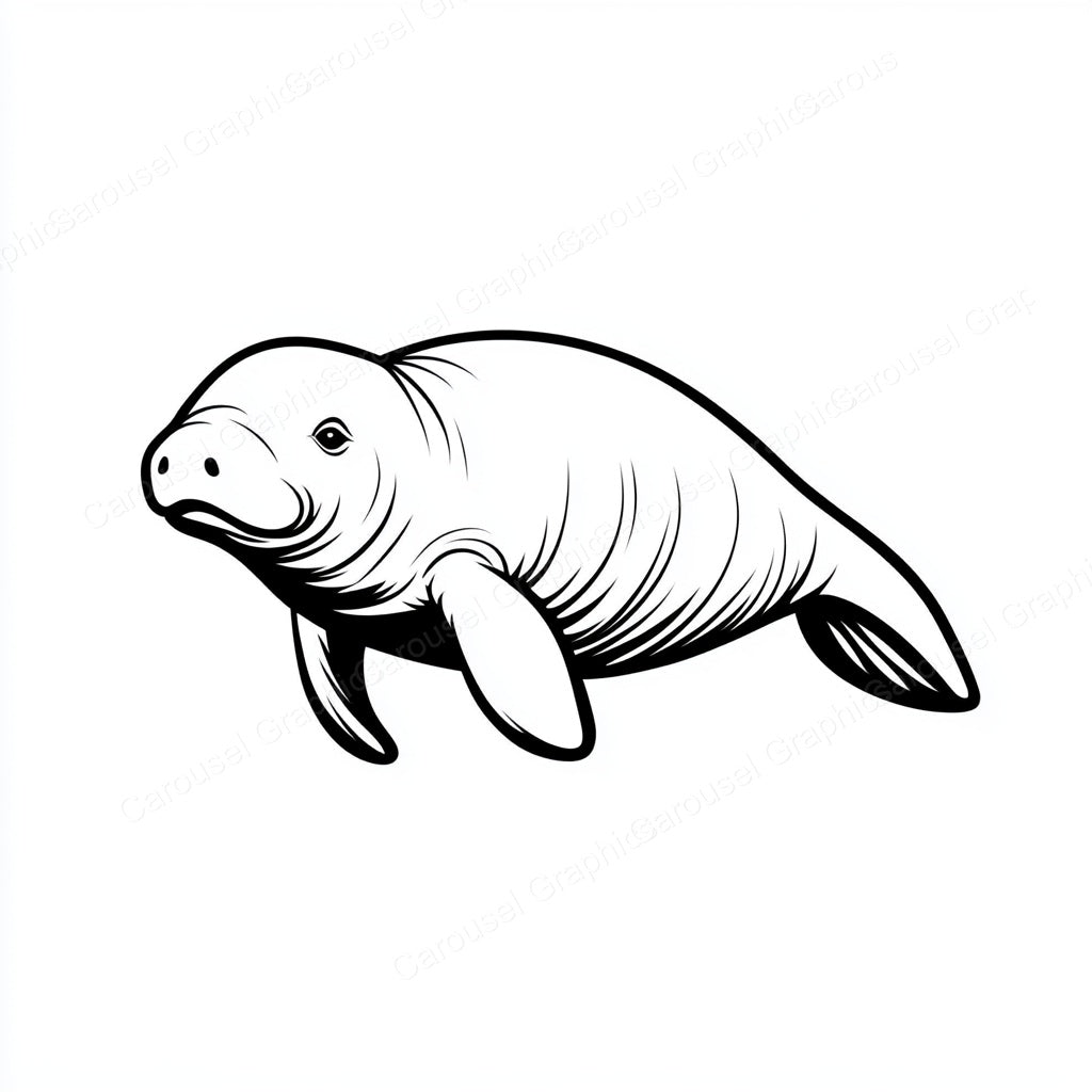Manatee Vector Graphic preview