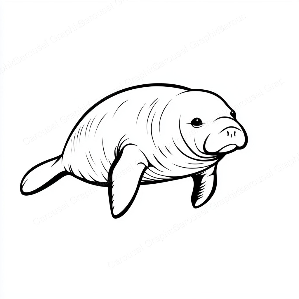 Manatee Vector Graphic preview