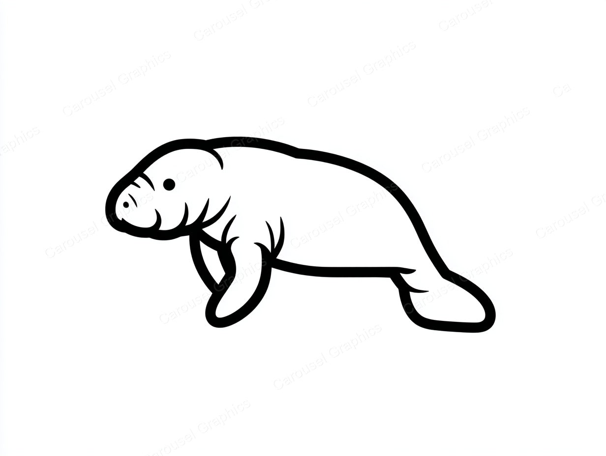 Manatee Vector Graphic preview