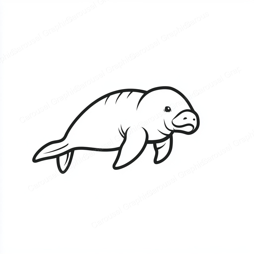 Manatee Vector Graphic preview