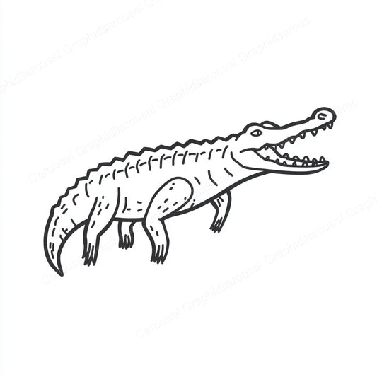 Alligator Vector Graphic preview
