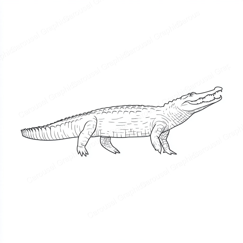 Alligator Vector Graphic preview