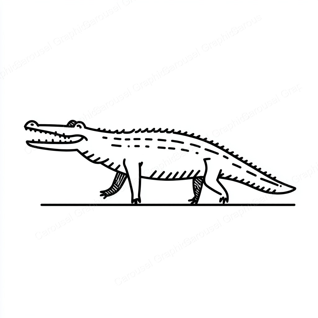 Alligator Vector Graphic preview