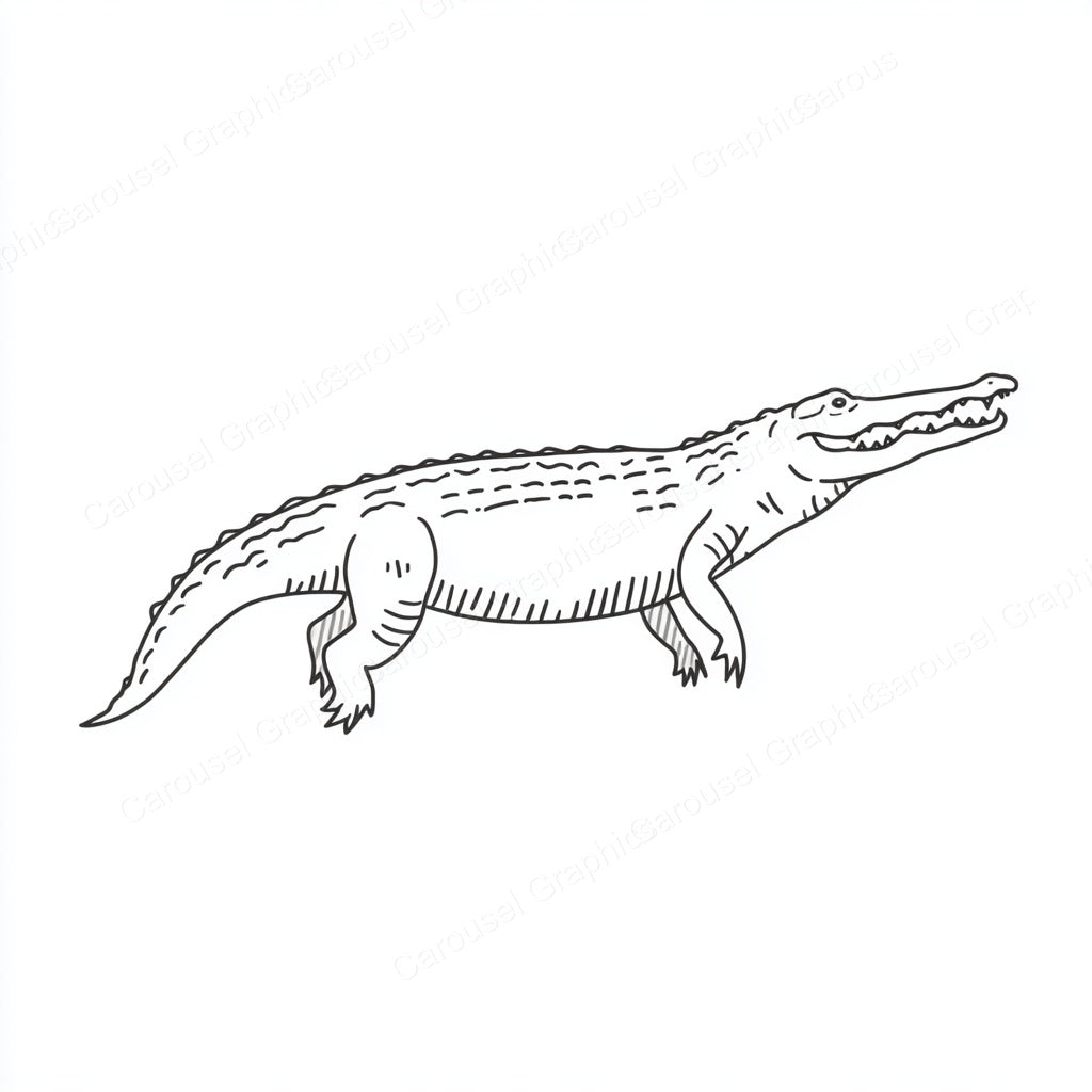 Alligator Vector Graphic preview