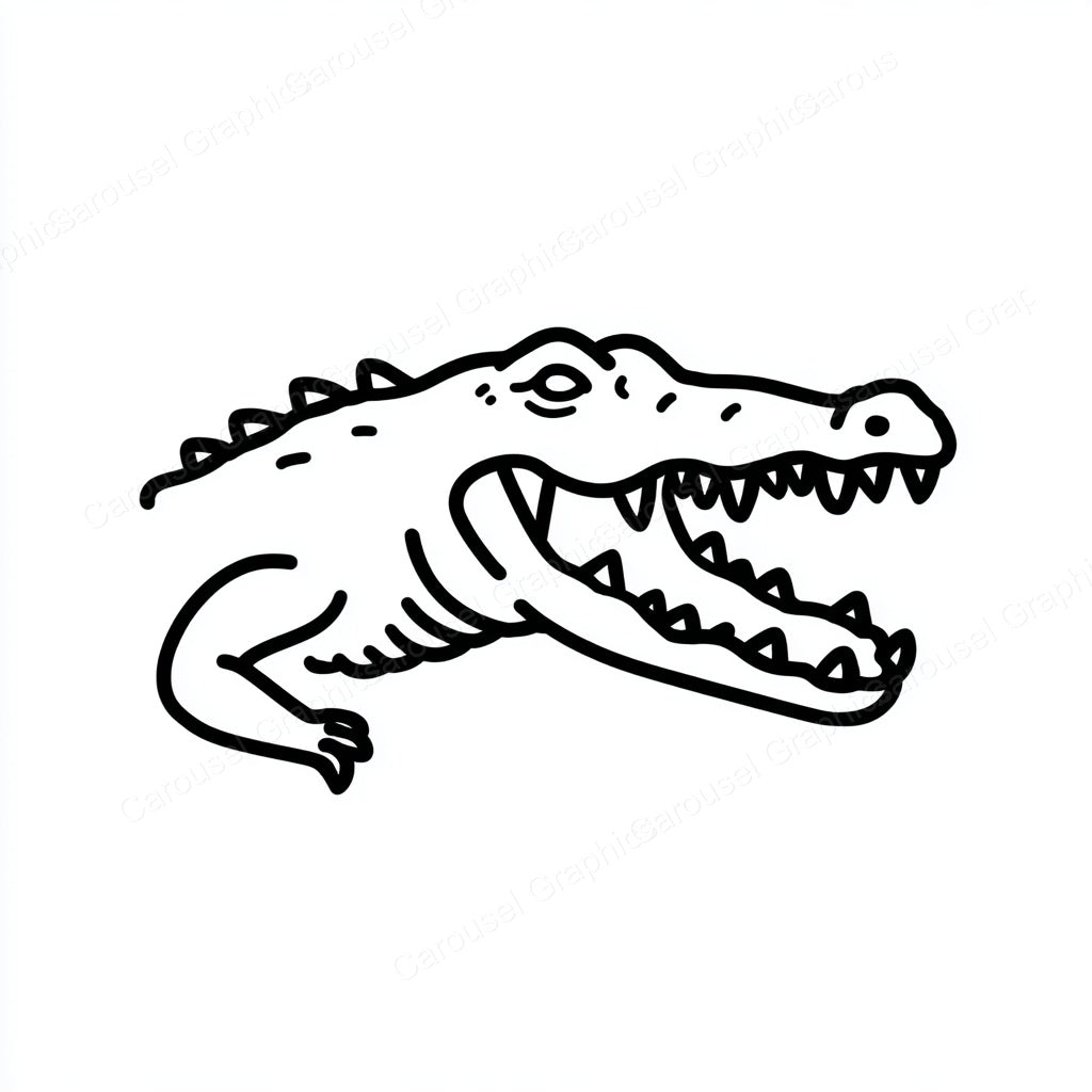 Alligator Vector Graphic preview