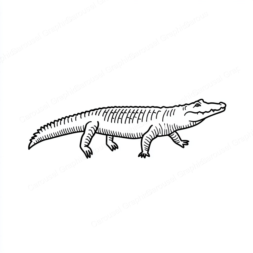 Alligator Vector Graphic preview