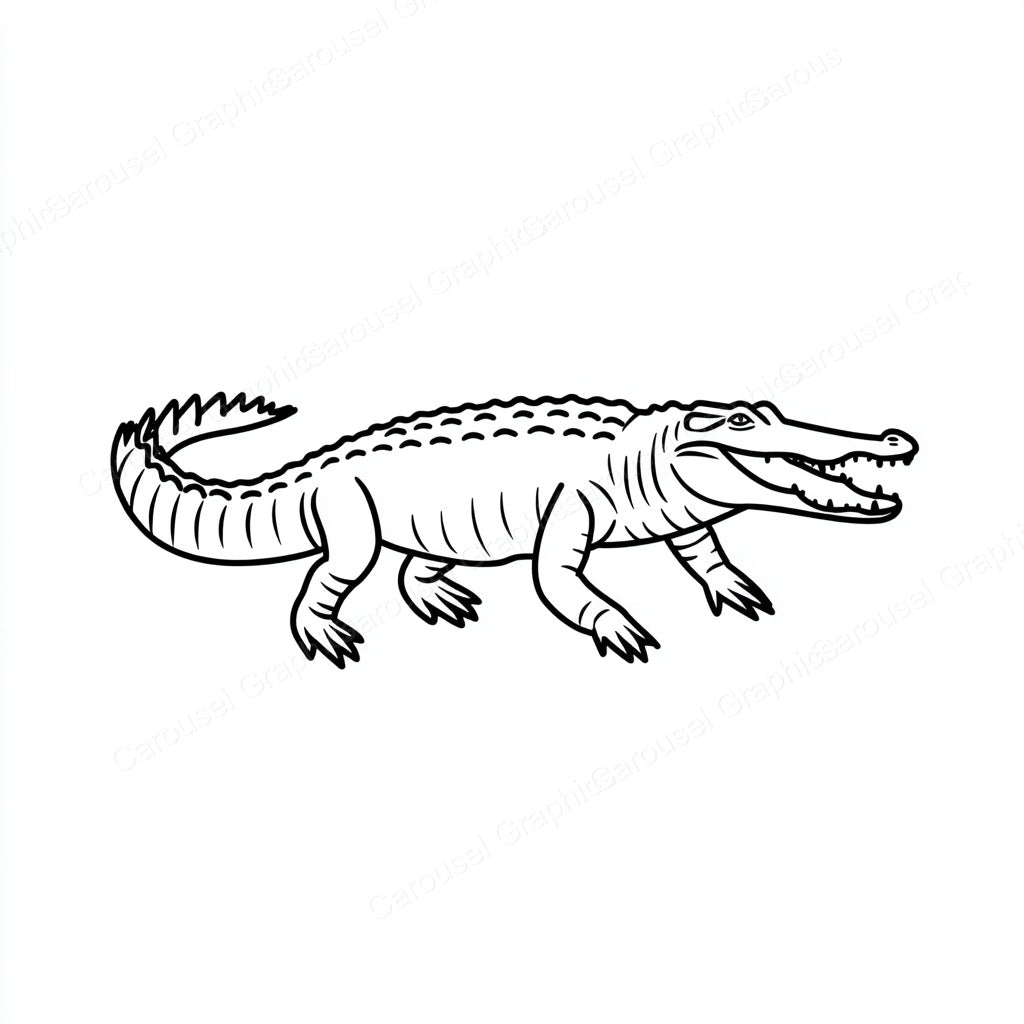 Alligator Vector Graphic preview