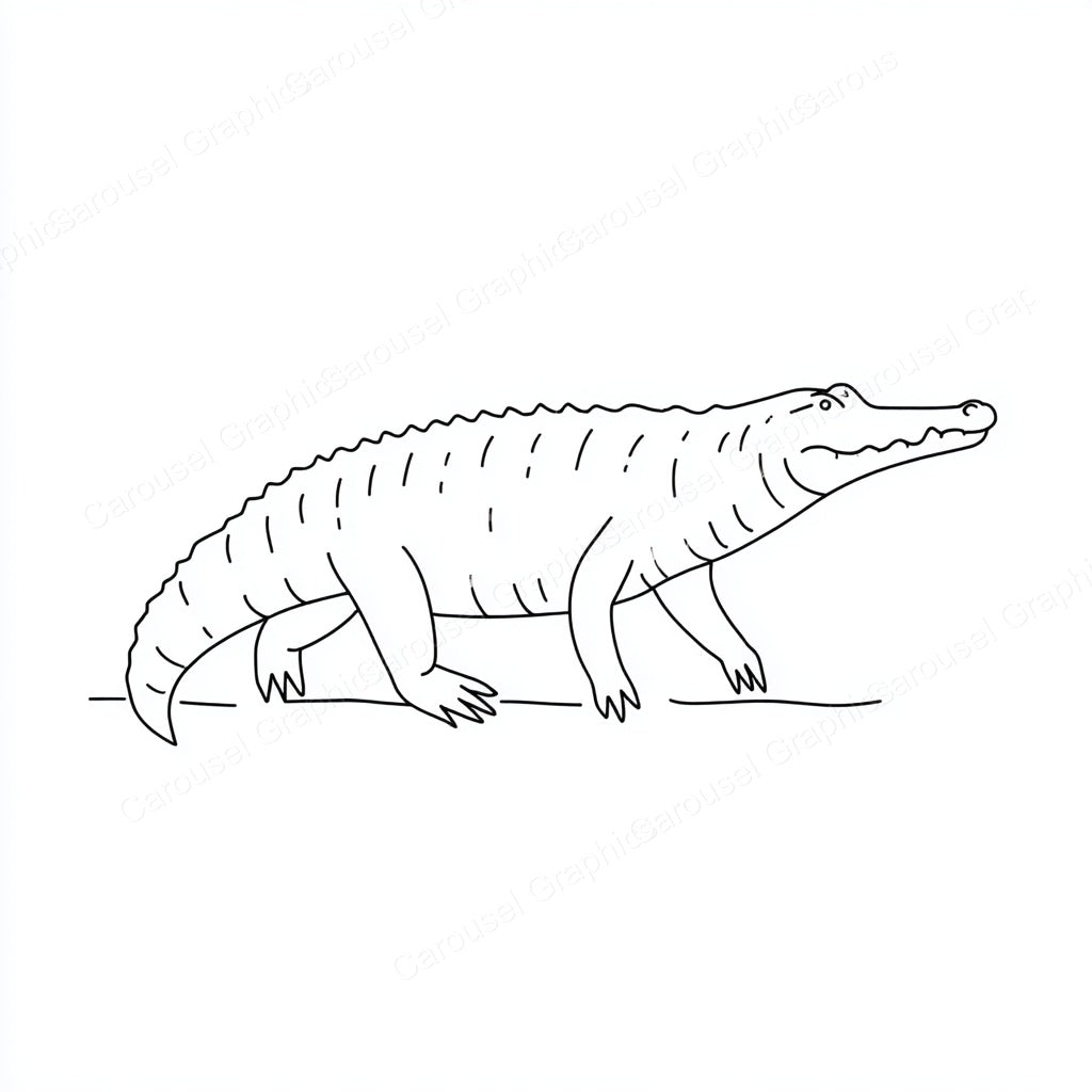 Alligator Vector Graphic preview