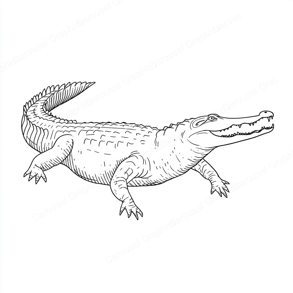 Alligator Vector Graphic preview