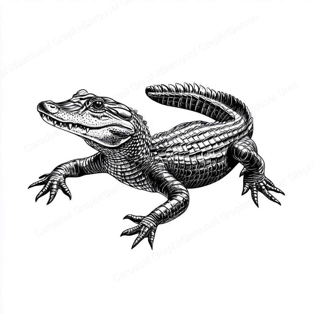 Alligator Vector Graphic preview