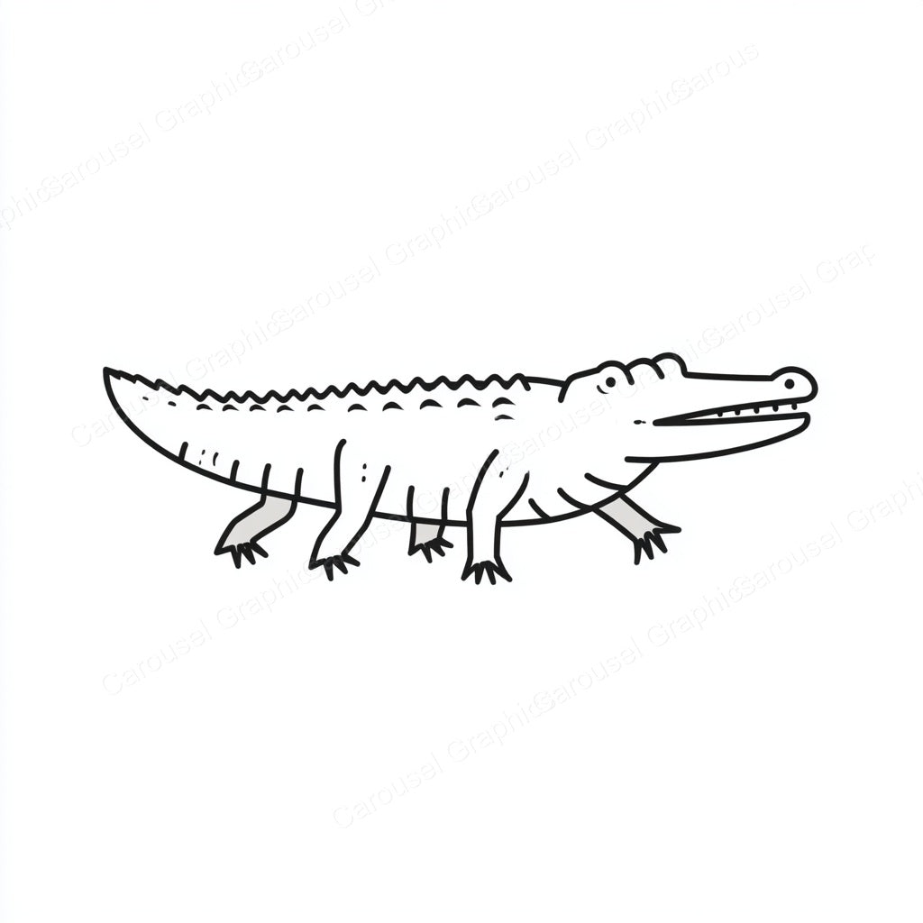 Alligator Vector Graphic preview