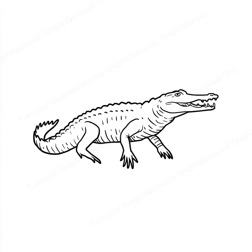 Alligator Vector Graphic preview