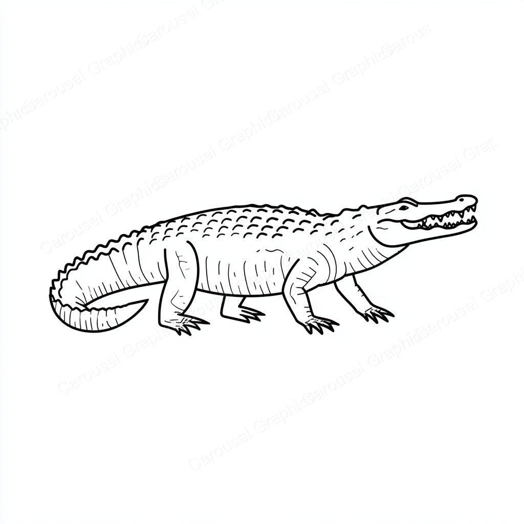 Alligator Vector Graphic preview