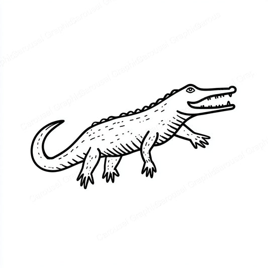 Alligator Vector Graphic preview