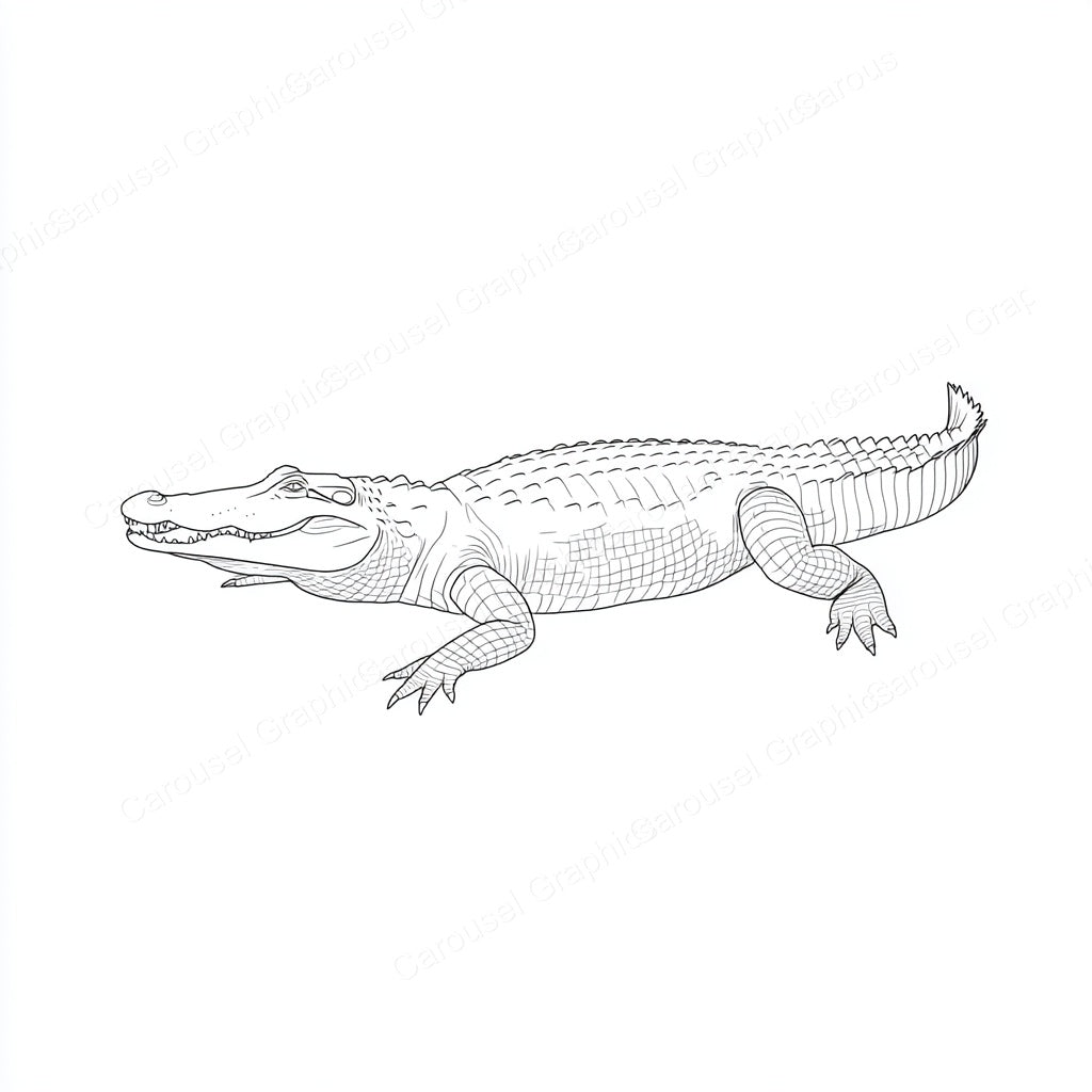 Alligator Vector Graphic preview