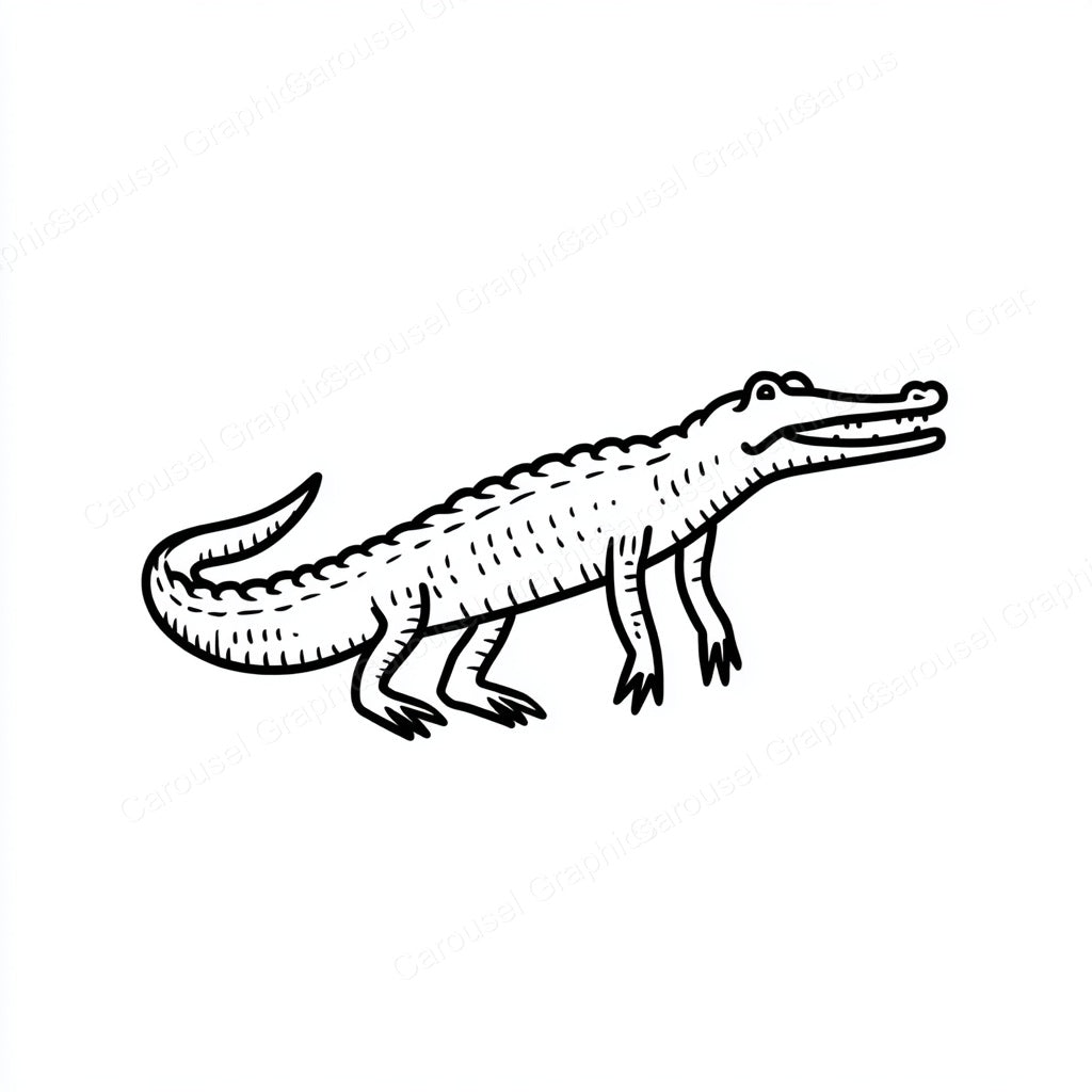 Alligator Vector Graphic preview