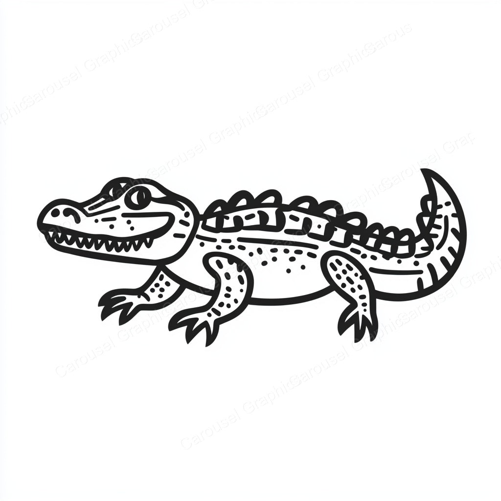 Alligator Vector Graphic preview