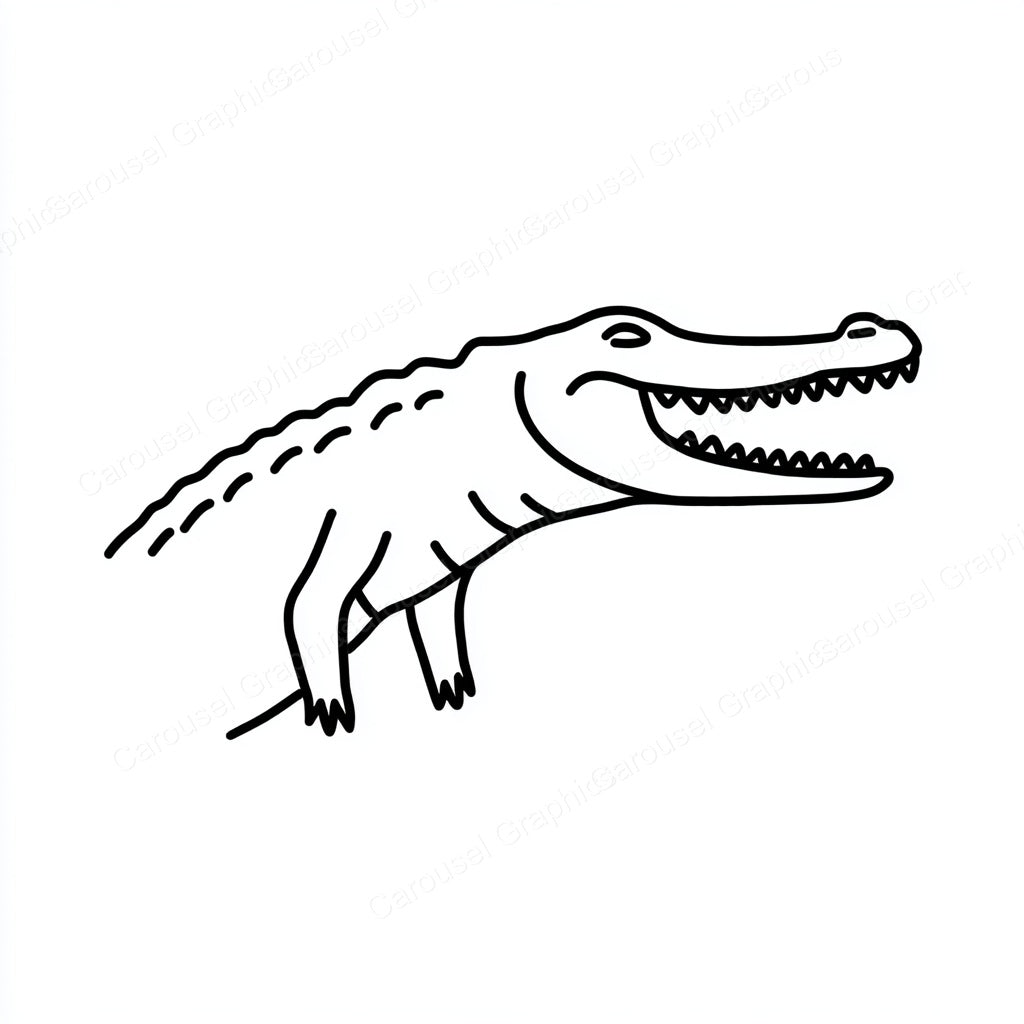 Alligator Vector Graphic preview