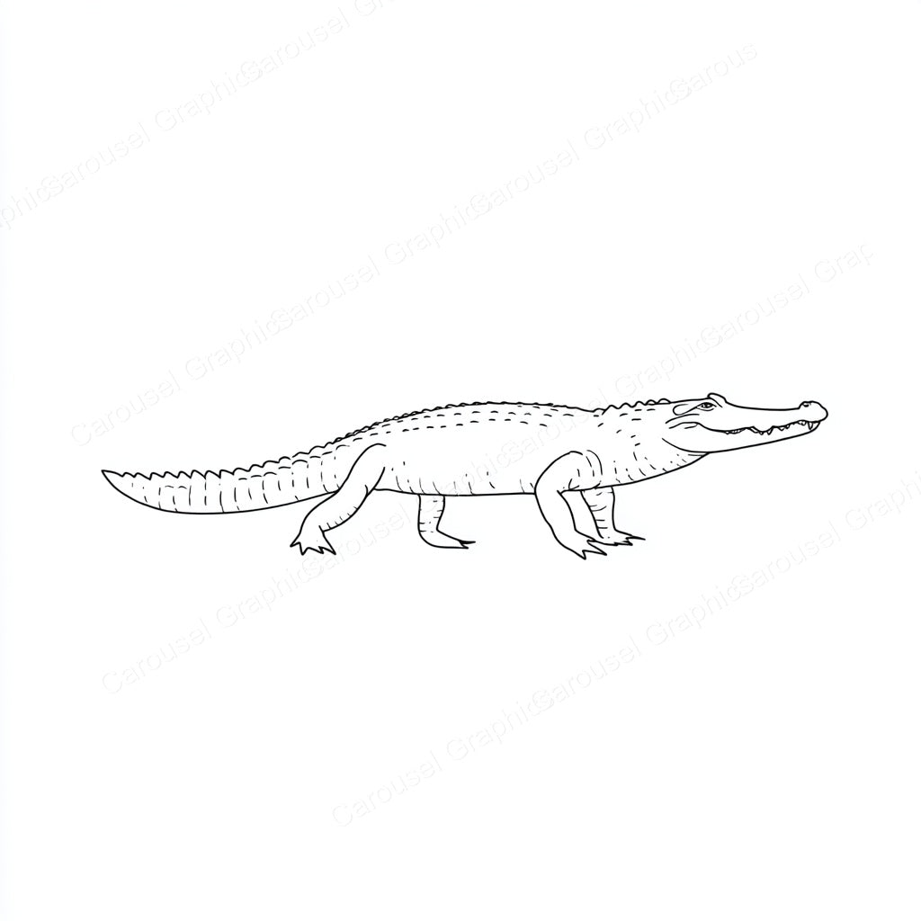 Alligator Vector Graphic preview