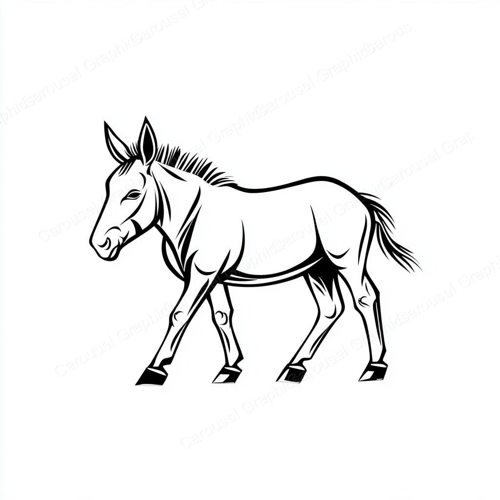 Donkey Vector Graphic preview