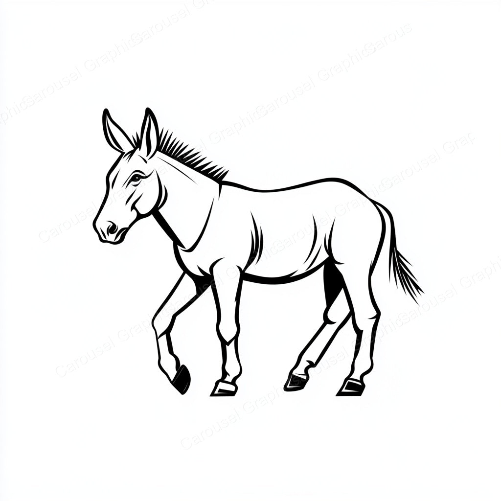 Donkey Vector Graphic preview
