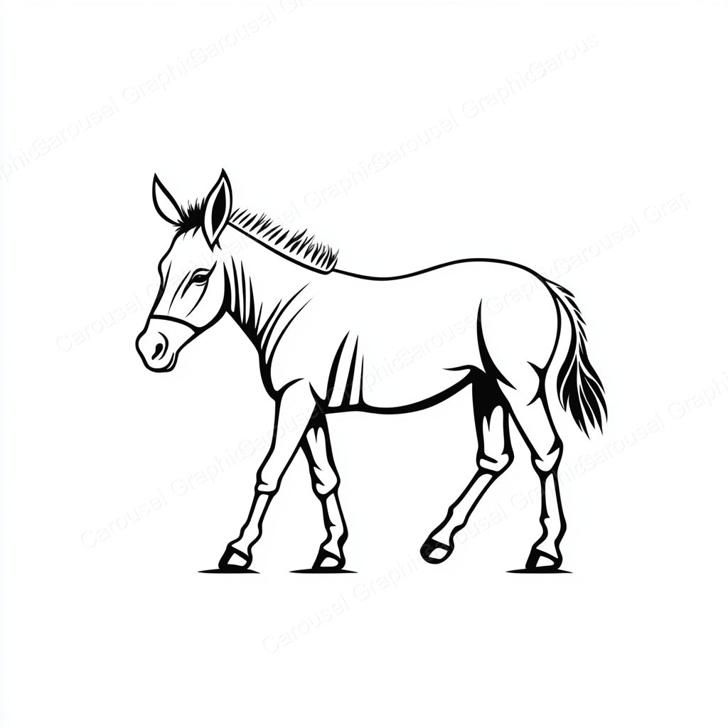 Donkey Vector Graphic preview