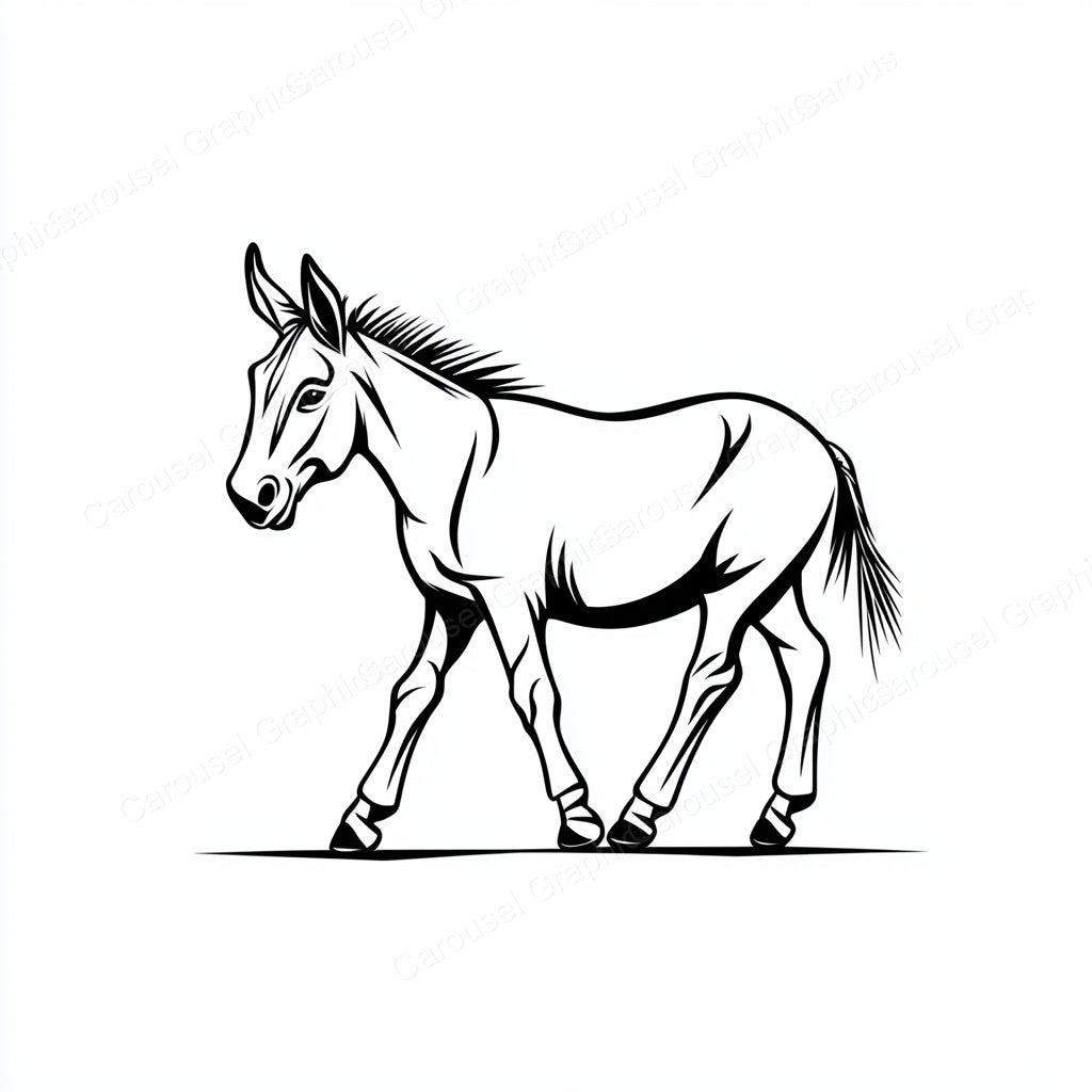 Donkey Vector Graphic preview
