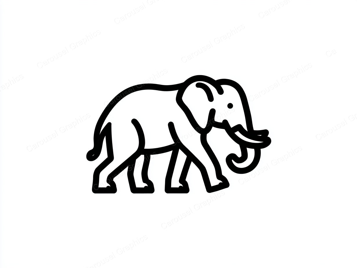Elephant Vector Graphic preview