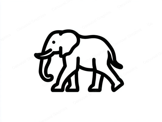 Elephant Vector Graphic preview