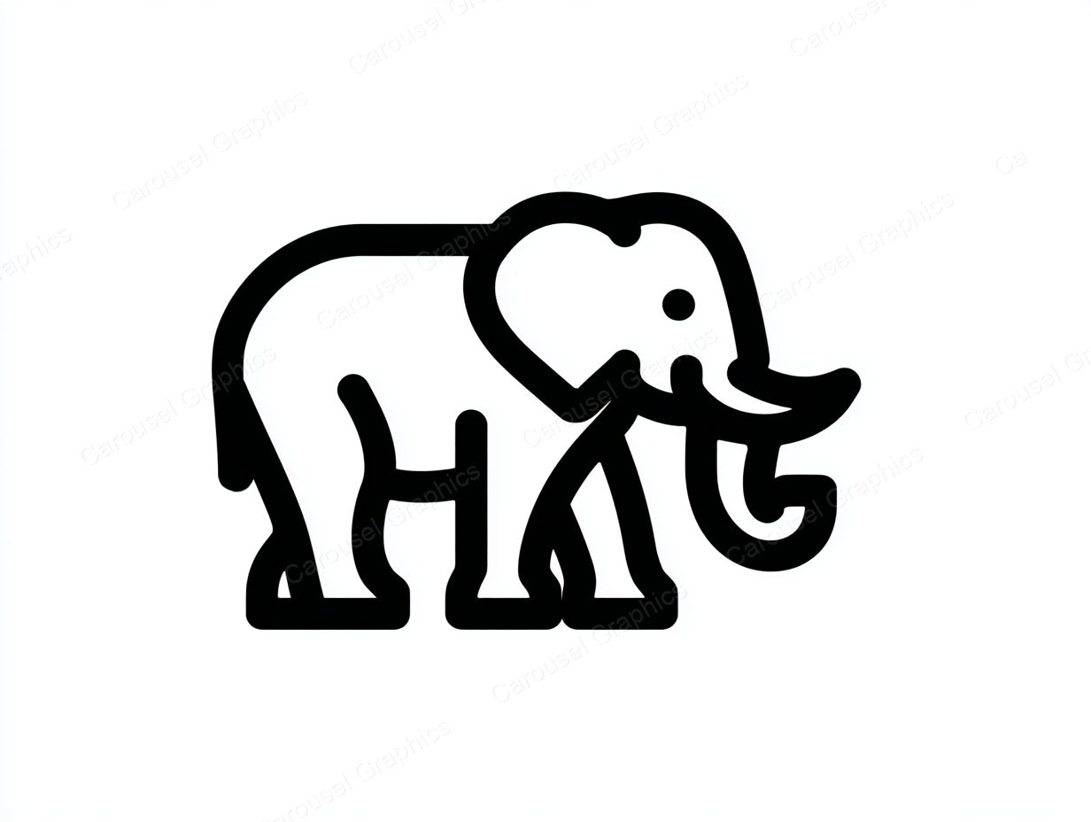 Elephant Vector Graphic preview