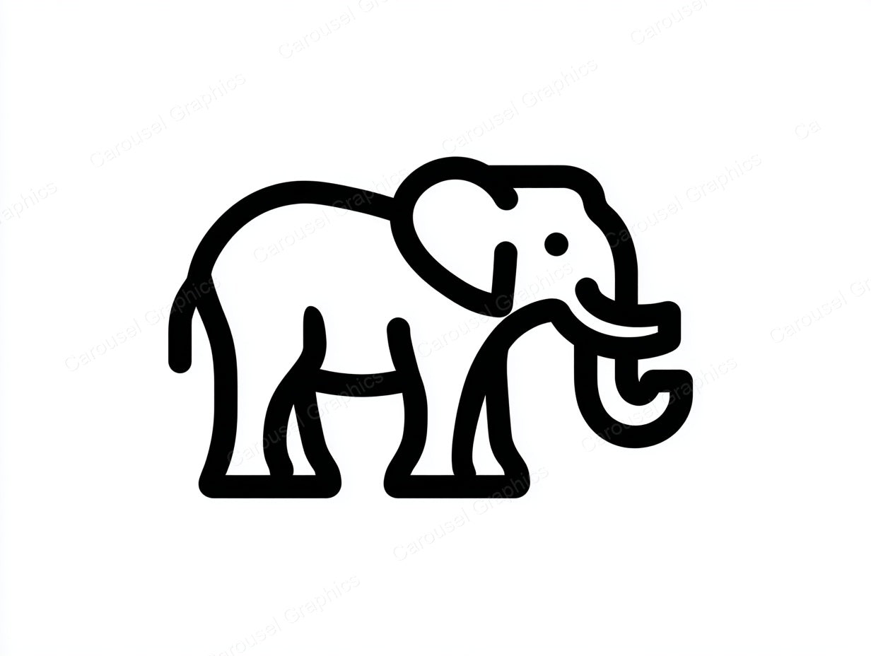 Elephant Vector Graphic preview