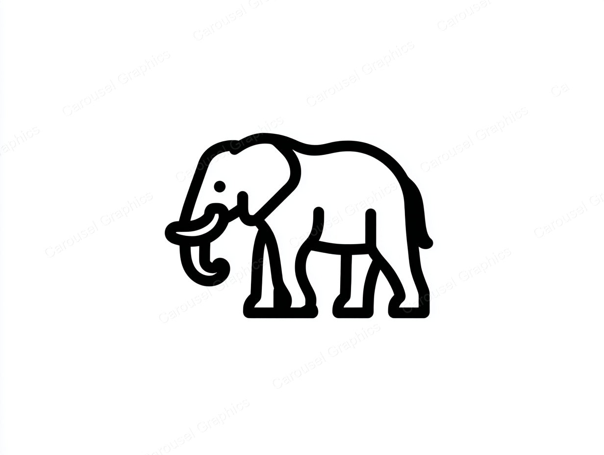 Elephant Vector Graphic preview