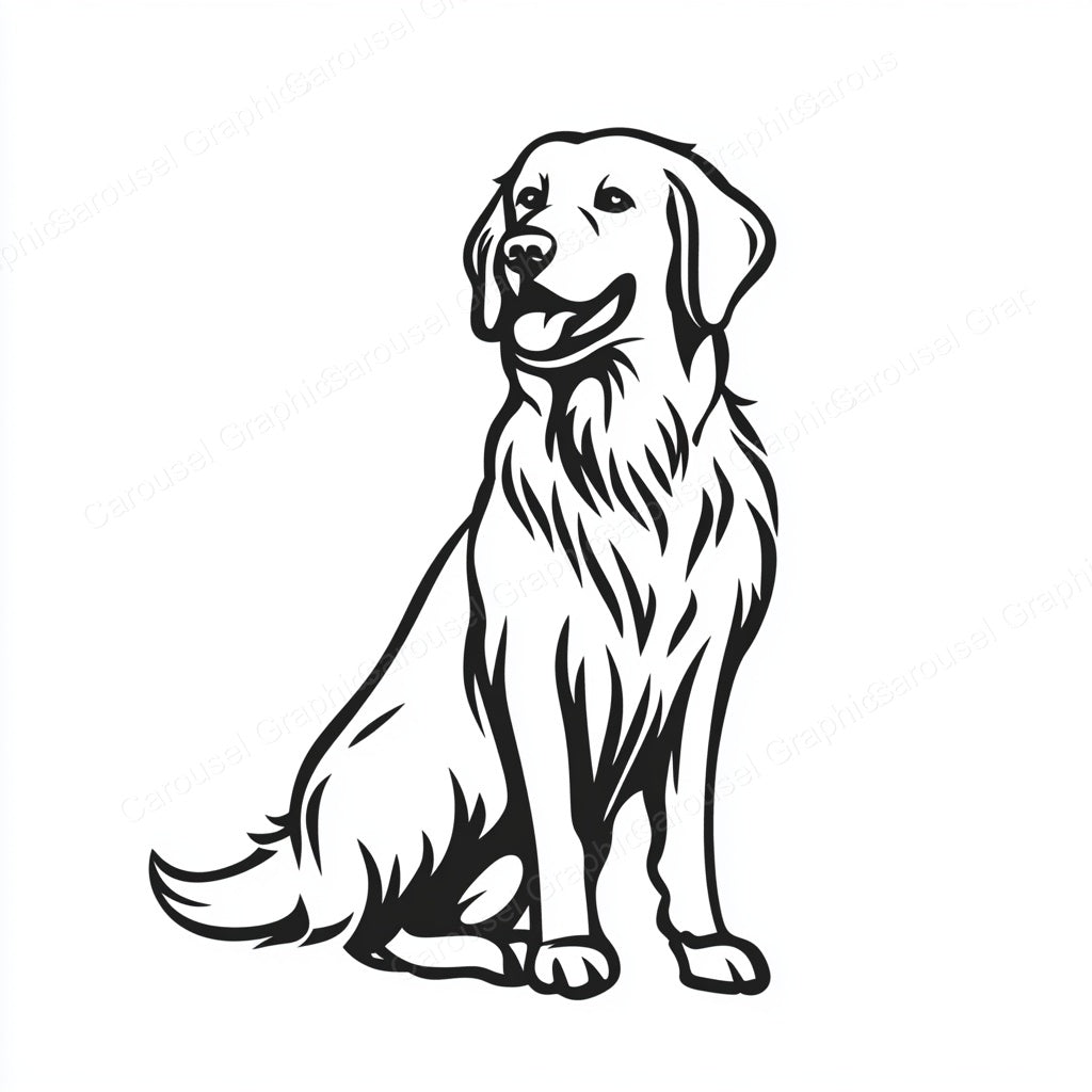 Golden Retriever Vector Graphic preview