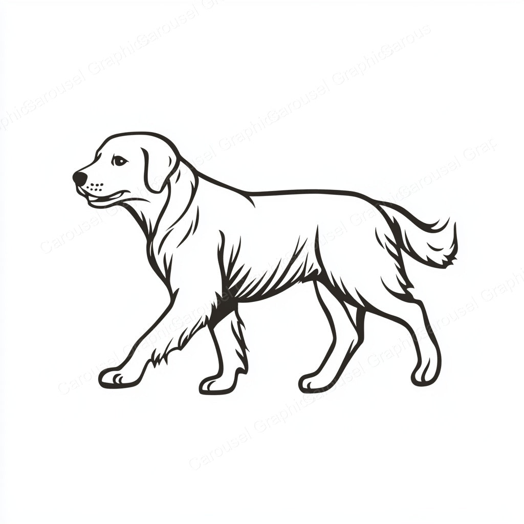 Golden Retriever Vector Graphic preview